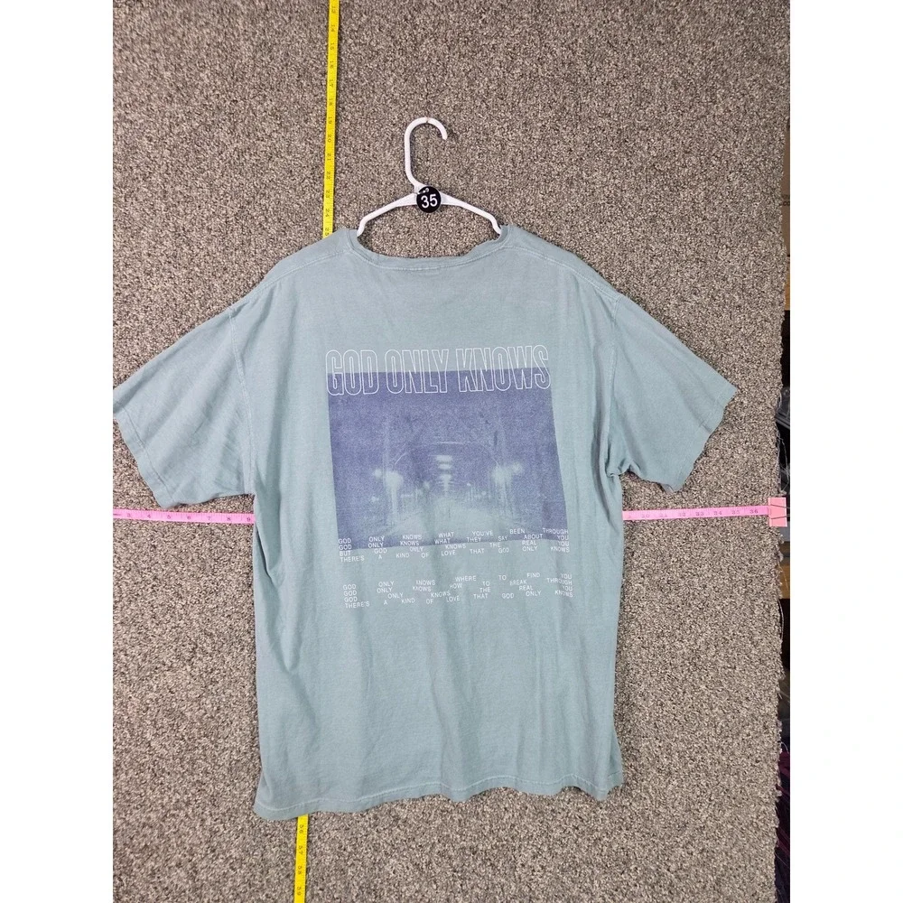 ComfortWash for KING & COUNTRY Graphic Tee Mens Large Blue God Only Knows Shirt